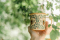 Honey Bee Enamel Mug 16oz