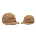 Matching Howdy Hats for adults and kids in tan color. Perfect Twinsie set for your mini-me. Stylish matching hats for fun adventures. By Trek Light.