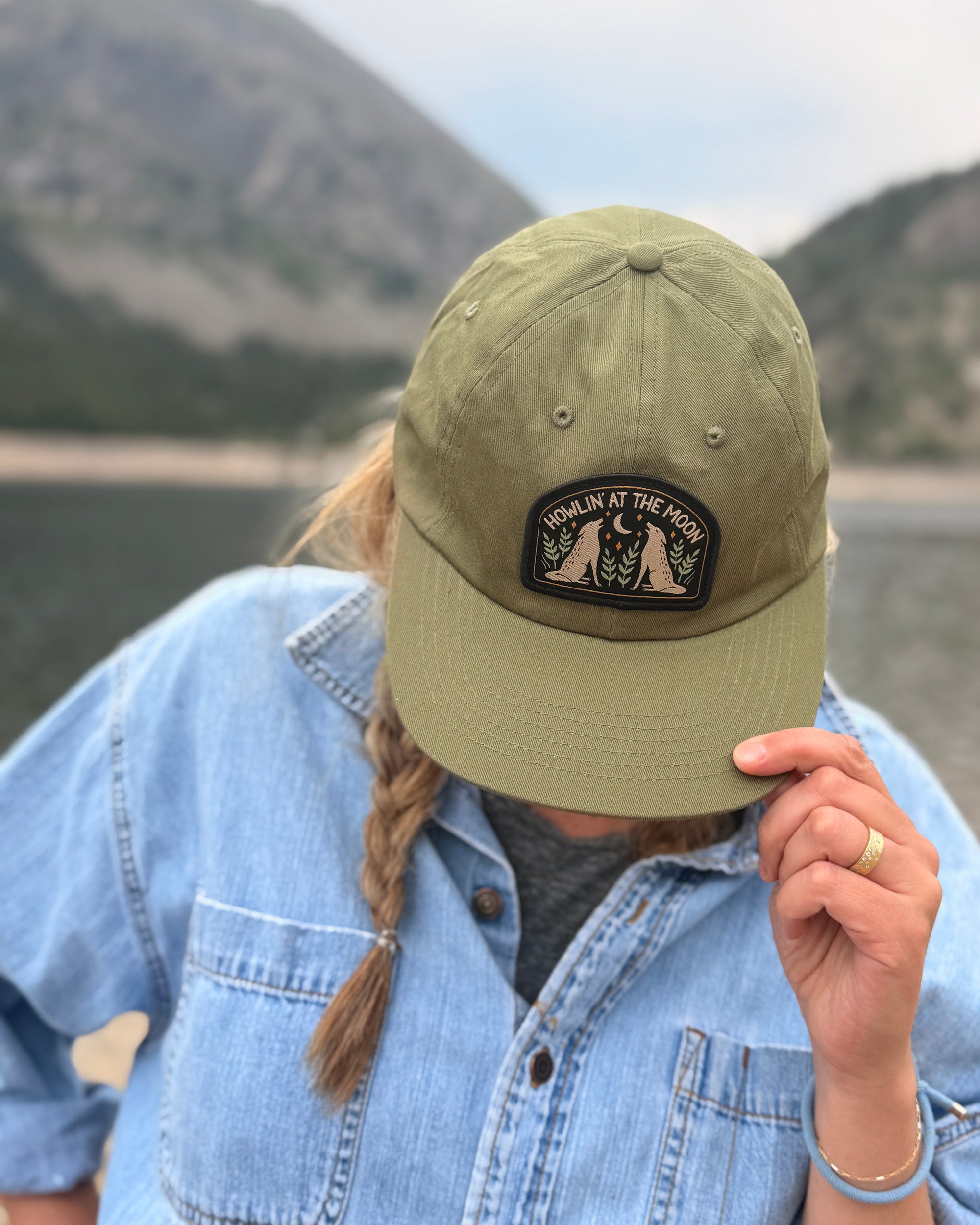Howlin' At The Moon Hat - Cotton 6-Panel Snapback – Trek Light