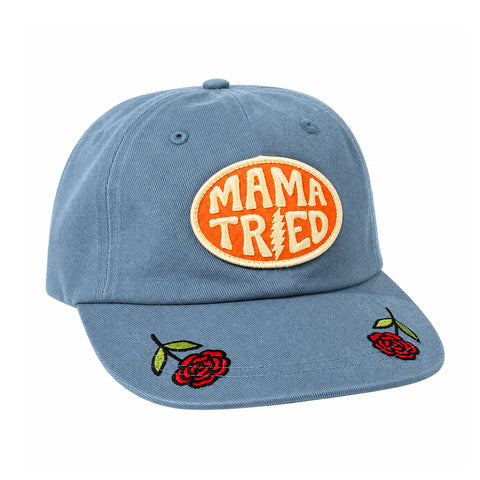 Mama Tried Hat featuring embroidered roses, ideal for a stylish and comfortable fit.