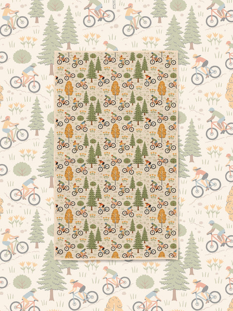 Mountain Biking Kitchen & Tea Towel