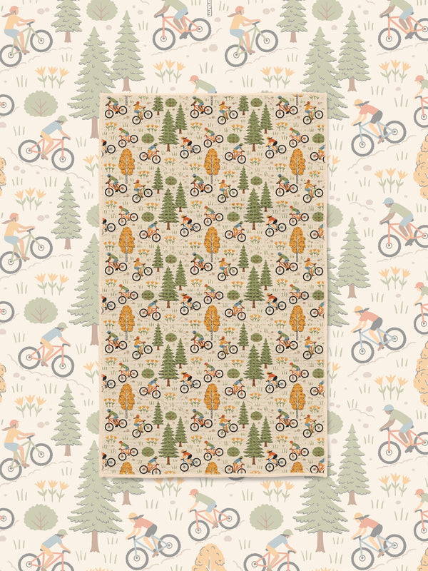 Mountain Biking Kitchen & Tea Towel