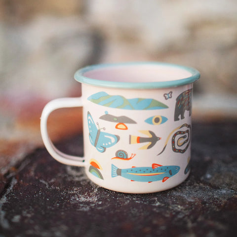 Mountain Stream Enamel Mug 16oz