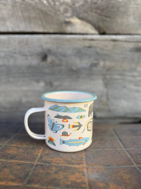 Mountain Stream Enamel Mug 16oz