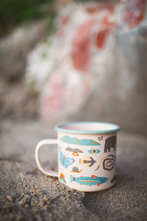 Mountain Stream Enamel Mug 16oz