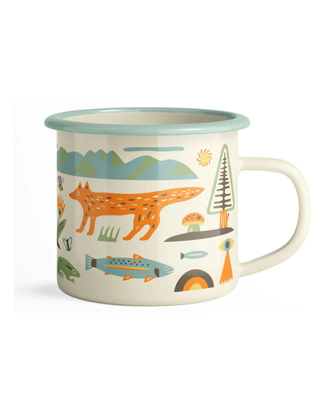 Mountain Stream Enamel Mug 16oz