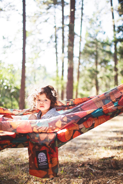 Double Hammock & Pro Hanging Straps (Midnight Mushroom Print)