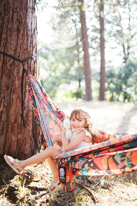 Double Hammock & Pro Hanging Straps (Midnight Mushroom Print)