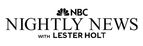 NBC Nightly News with Lester Holt logo featuring bold text and iconic peacock emblem.