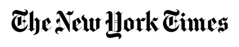 Logo of The New York Times newspaper in black text on a white background.