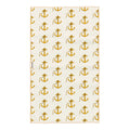 Rhode Island Kitchen & Tea Towel with anchor pattern, made from 100% recycled materials, super absorbent and quick-drying fabric.