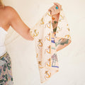 Rhode Island Kitchen & Tea Towel with vibrant anchor design, perfect for drying dishes and handling spills.