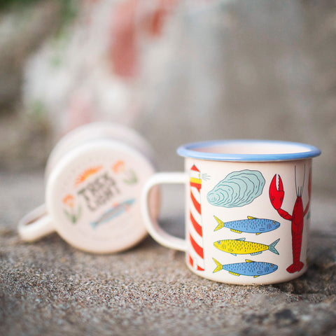 Salty Seas Enamel Mug 16oz