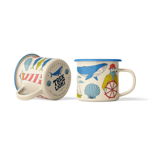 Salty Seas Enamel Mug 16oz