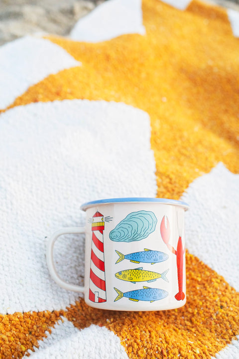 Salty Seas Enamel Mug 16oz