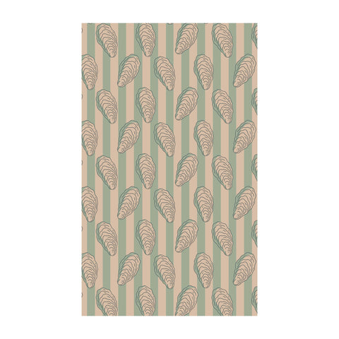 Snug Harbor Kitchen & Tea Towel with eco-friendly, vibrant shell pattern on recycled fabric. Super absorbent and quick-drying towel.