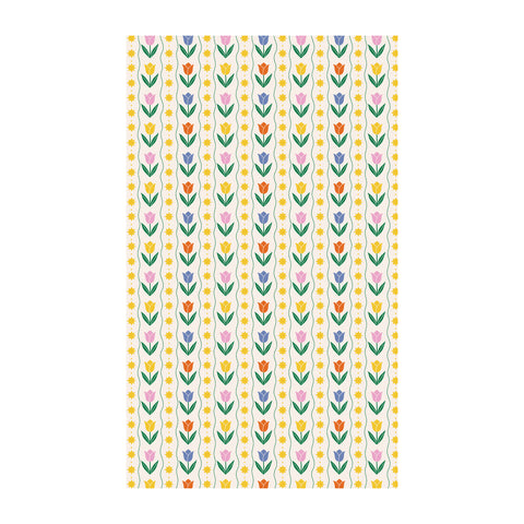 Spring Tulips Kitchen & Tea Towel, eco-friendly, super absorbent, best kitchen towel with vibrant floral design and quick-drying fabric.