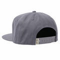 Back view of a gray Support Live Music Hat showcasing adjustable strap and 5-panel design.