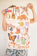 Texas Kitchen & Tea Towel featuring vibrant Texas-themed designs and patterns.
