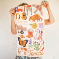 Texas Kitchen & Tea Towel featuring vibrant Texas-themed designs and patterns.