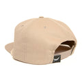 Beige 6-panel snapback hat by Trek Light, featuring flat brim and stylish vent holes for beach adventures.