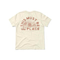 This Must Be The Place shirt with Trek Light design, handprinted in USA, 100% ring-spun cotton, evokes comfort and joy.