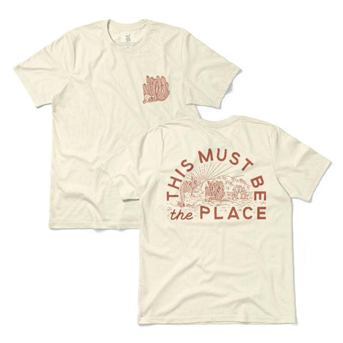 Trek Light 'This Must Be The Place' shirt, handprinted in the USA on soft cotton, evokes comfort and adventure.