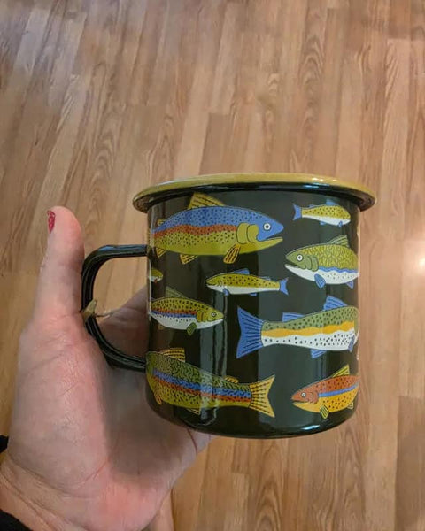 Claire C. - Trout Mug - Enamel 16oz Mug