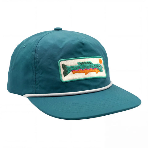 Trout Hat Twinsie Set stylish blue cap featuring fish patch design perfect for fishing enthusiasts.