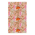 Unicorns In The Wild Kitchen Tea Towel with vibrant floral design on a white background.