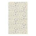 Wake & Bakery Kitchen Tea Towel with bread and pastry pattern design in blue.