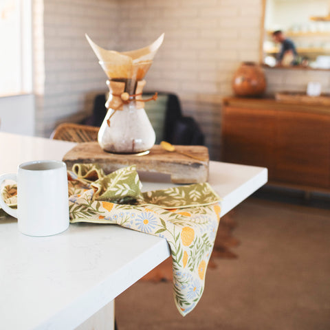 Wavy Flowers Kitchen & Tea Towel