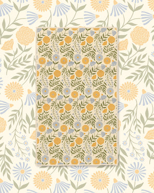 Wavy Flowers Kitchen & Tea Towel