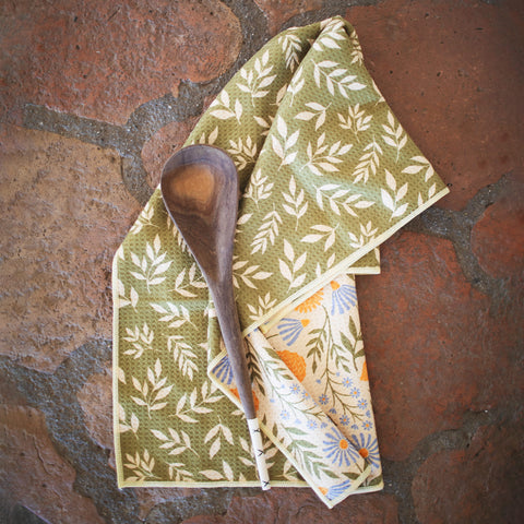 Wavy Flowers Kitchen & Tea Towel