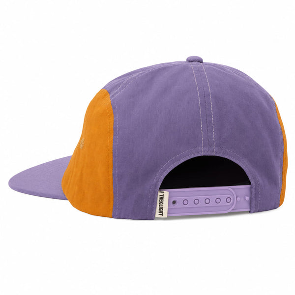 Wild Flower Kids Hat in purple and orange, perfect for sunny days and adventurous outings.