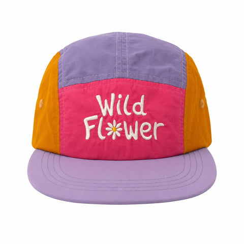 Colorful Wild Flower Kids Hat with adjustable fit for sunny days and adventures.