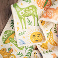 Woodland Friends Kitchen & Tea Towel with vibrant double-sided designs, eco-friendly material, and quick-drying Super Absorbent Grip-Tex™