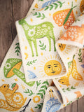Woodland Friends Kitchen & Tea Towel with vibrant double-sided designs, eco-friendly material, and quick-drying Super Absorbent Grip-Tex™