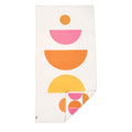 Half Moon Wander Towel by Trek Light with colorful geometric design, made from recycled materials. Quick-dry and portable at 8oz.