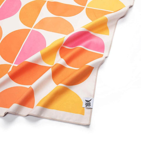 Colorful Half Moon Wander Towel made from 100% recycled materials, lightweight and super absorbent - Trek Light