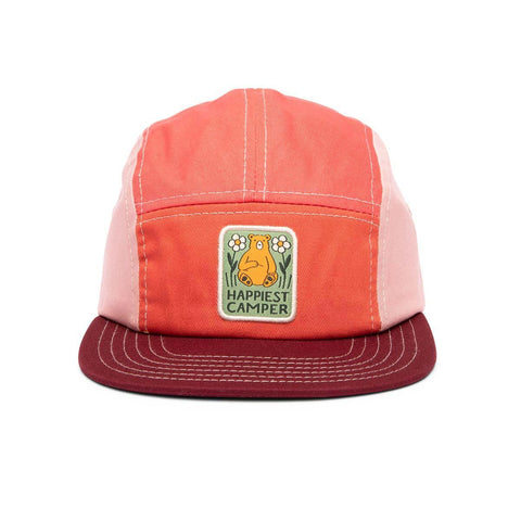 Happiest Camper Bear Kids Hat (Pink)