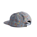 Trek Light Happiest Camper Kids Hat with colorful outdoor-themed print, 5-panel style, perfect for little adventurers.
