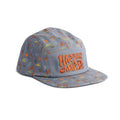 Happiest Camper Kids Hat by Trek Light, featuring a playful all-over print design. Perfect for young adventurers. 5-Panel style.