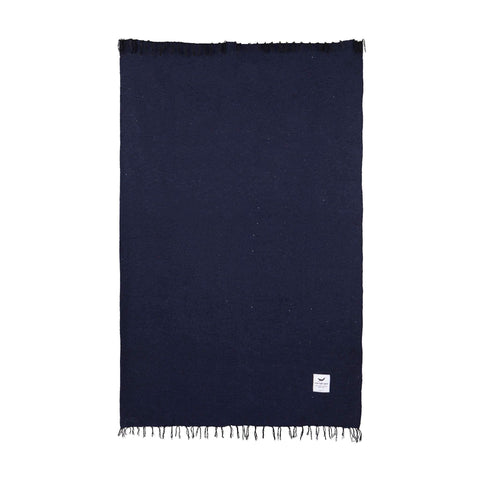 Navy Newport Blanket by Trek Light, perfect for Newport Folk and Jazz festivals. Soft, handwoven comfort for your adventures.