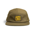 Trek Light Outsider 5-Panel Camper Hat in Olive Green with Logo Patch