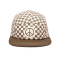 Trek Light Peace Checkered Kids Hat with a stylish peace symbol, perfect for the trendy and cool kid. Shop this awesome kid's accessory.