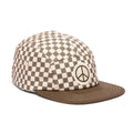 Kids' checkered peace hat by Trek Light, stylish and cool for adventures.