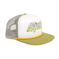 Stay Wild foam trucker snapback hat by Trek Light, perfect for outdoor adventures and living life to the fullest.