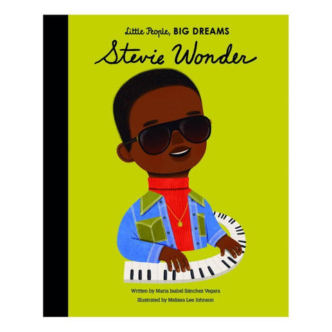 Little People, Big Dreams: Stevie Wonder book cover, inspiring young dreamers. Ideal gift from Trek Light.