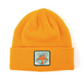 Bright orange Wild & Free kids beanie by Trek Light, showcasing adventurous style for young explorers.